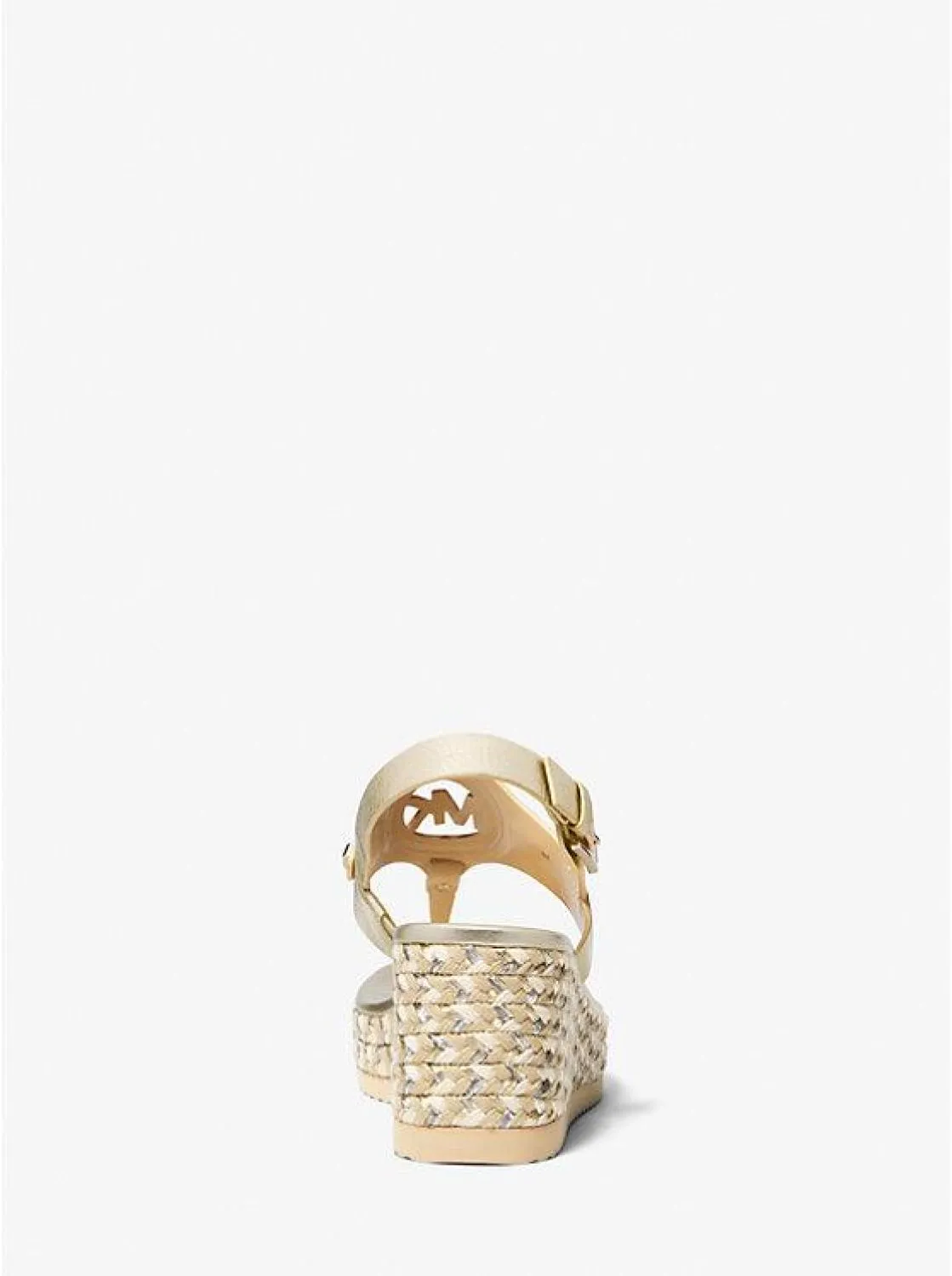 Aubrey Metallic Leather Wedge Sandal