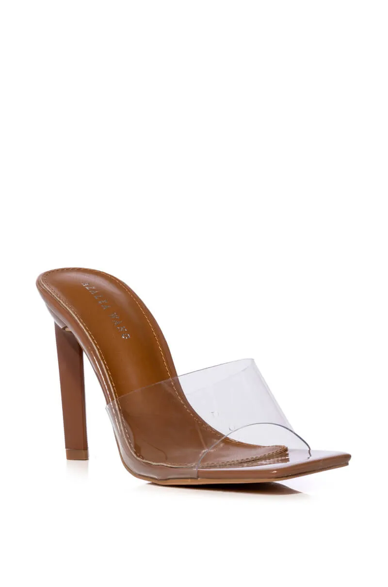 AZALEA WANG DROP STILETTO SANDAL IN NUDE