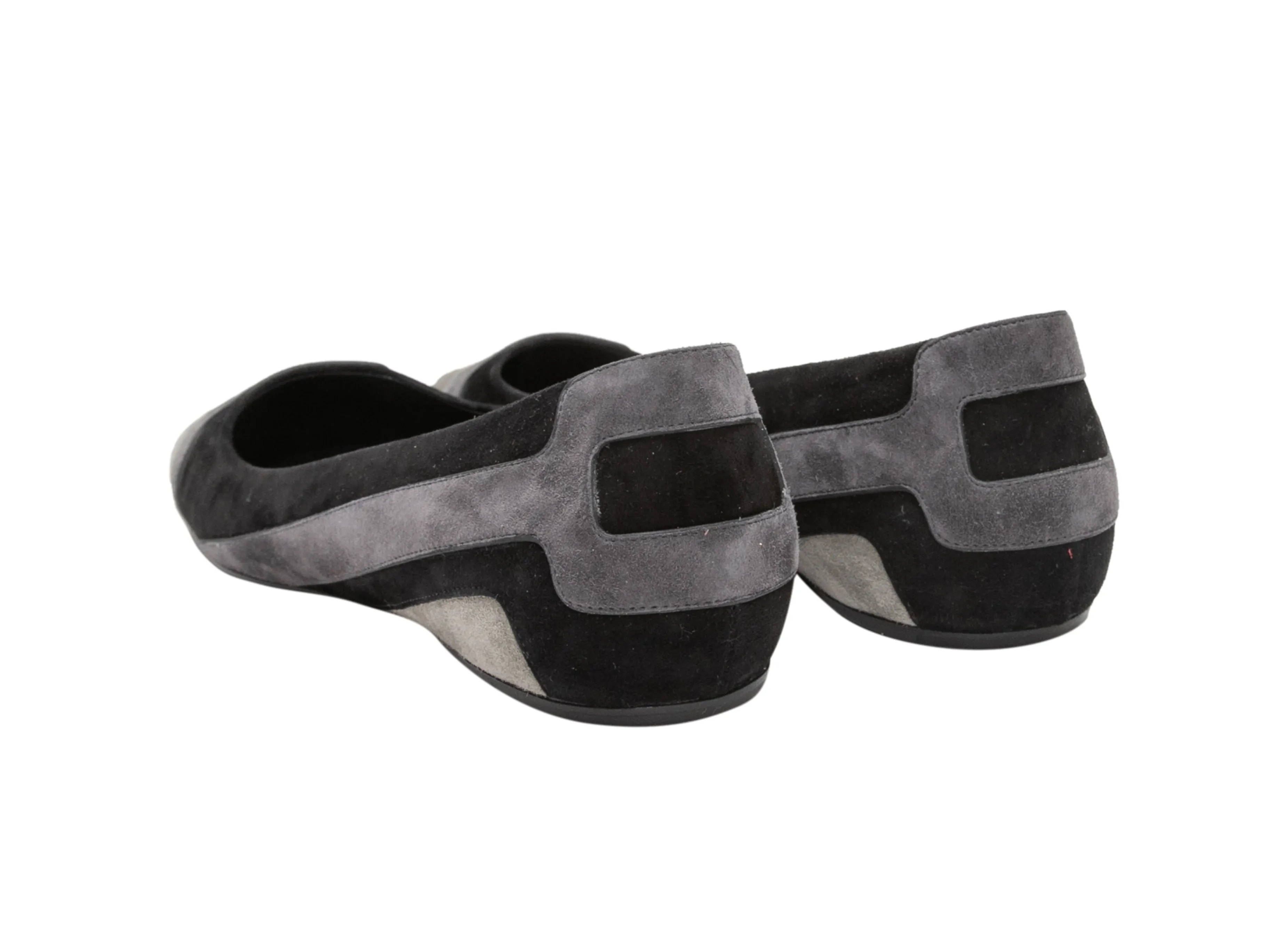 Black & Grey Roger Vivier Suede Ballet Flats Size 39