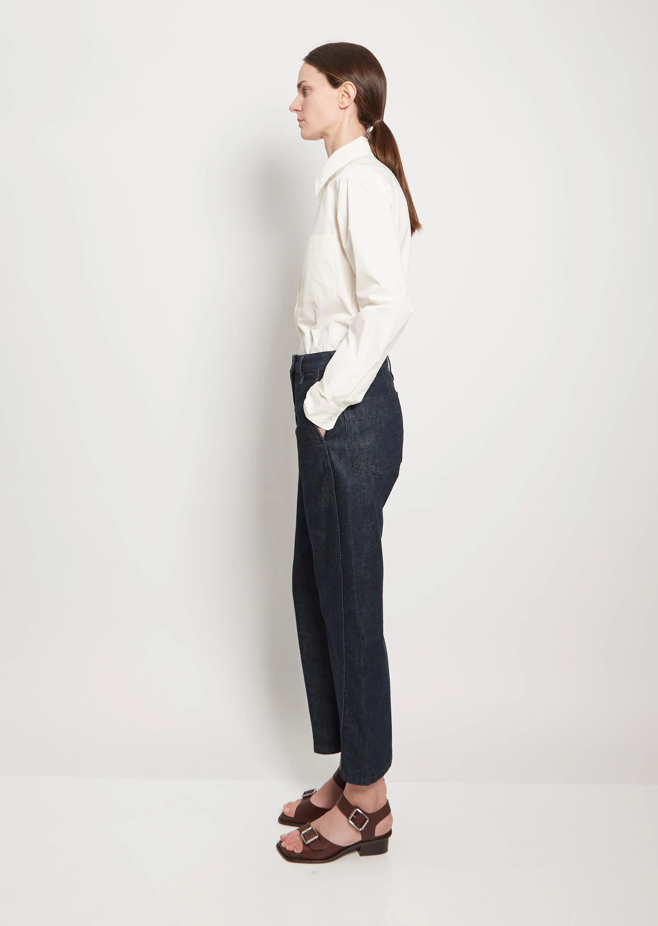 Denim Twisted Pant — Denim Indigo