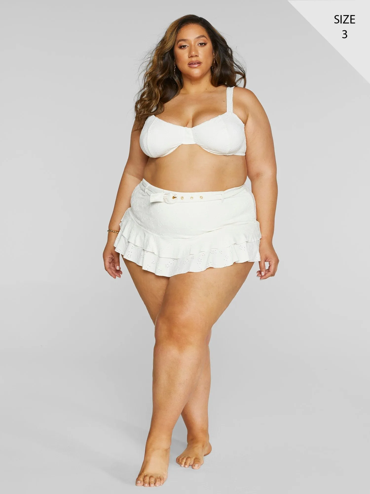 Fashion To Figure - Sasha Eyelet Bikini Swim Skirt