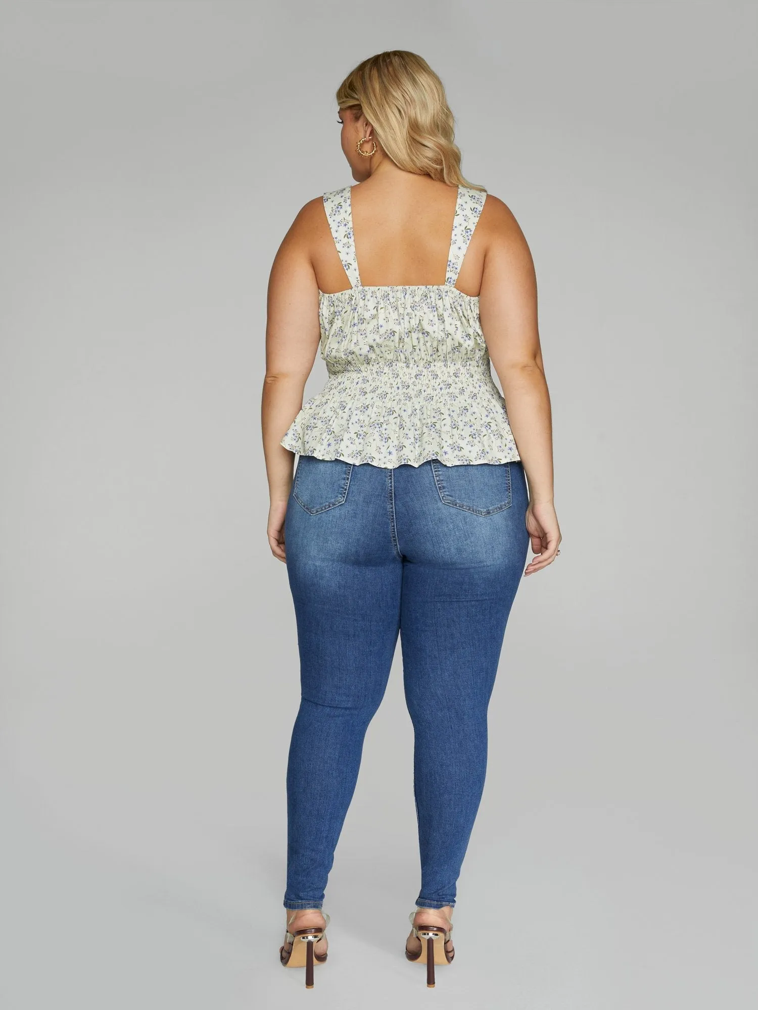 Fashion To Figure - Tierra Floral Print Peplum Top