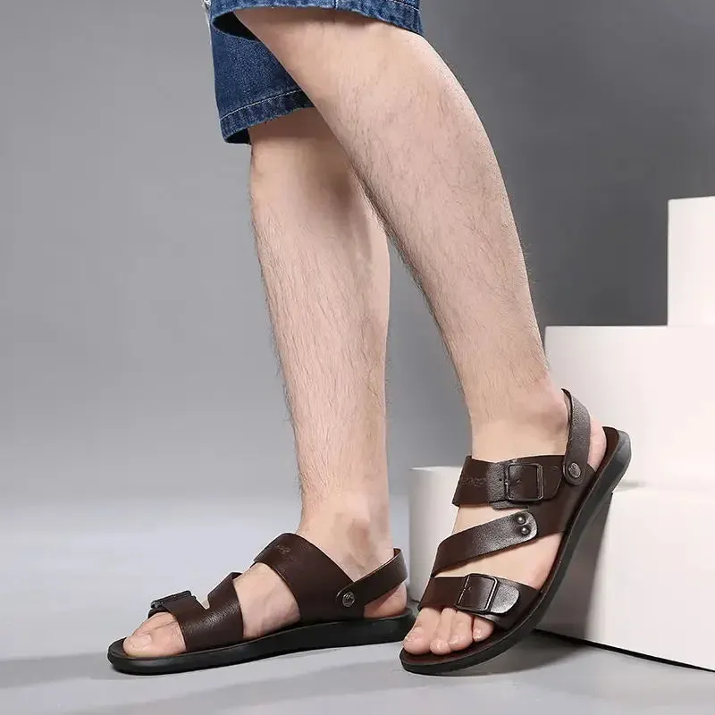 Funki Buys | Shoes | Men's Summer Fashion Leather Sandals