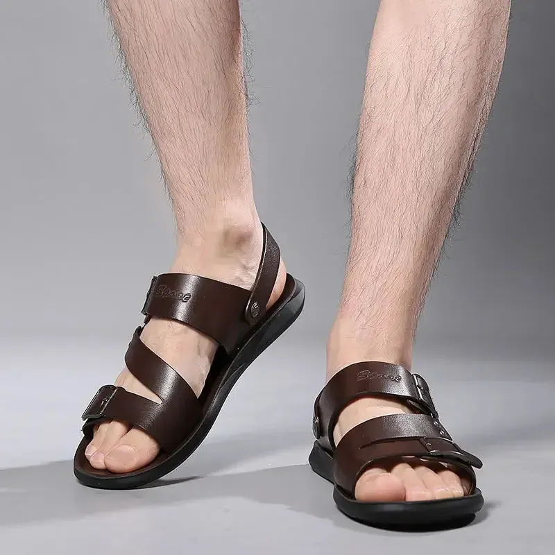 Funki Buys | Shoes | Men's Summer Fashion Leather Sandals