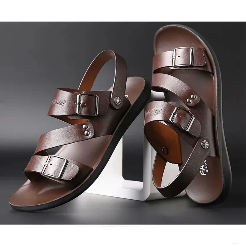 Funki Buys | Shoes | Men's Summer Fashion Leather Sandals