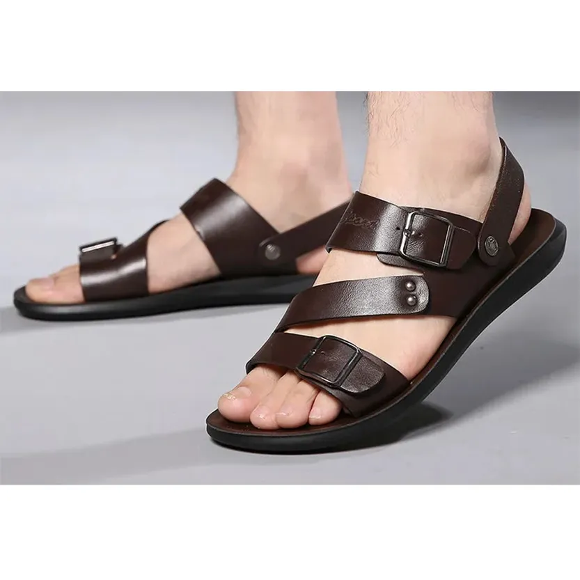 Funki Buys | Shoes | Men's Summer Fashion Leather Sandals