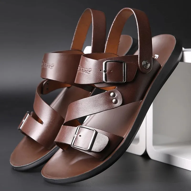 Funki Buys | Shoes | Men's Summer Fashion Leather Sandals