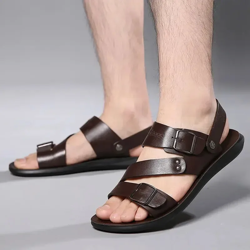 Funki Buys | Shoes | Men's Summer Fashion Leather Sandals