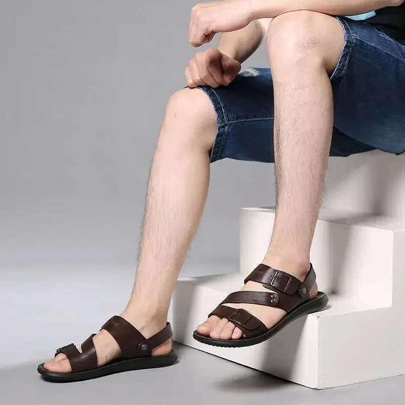 Funki Buys | Shoes | Men's Summer Fashion Leather Sandals