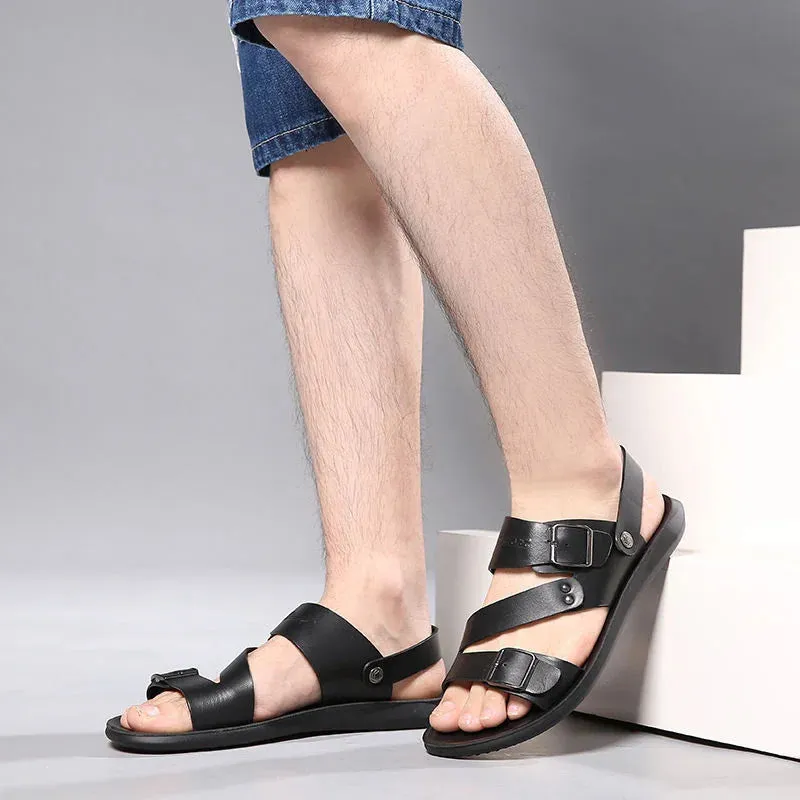 Funki Buys | Shoes | Men's Summer Fashion Leather Sandals