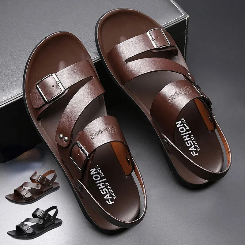 Funki Buys | Shoes | Men's Summer Fashion Leather Sandals