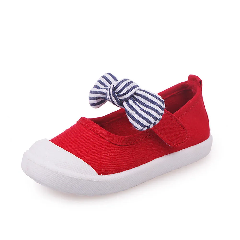 Girl's Canvas Flats Princess Bowknot Shoes(Toddler/Little Kid/Big Kid)