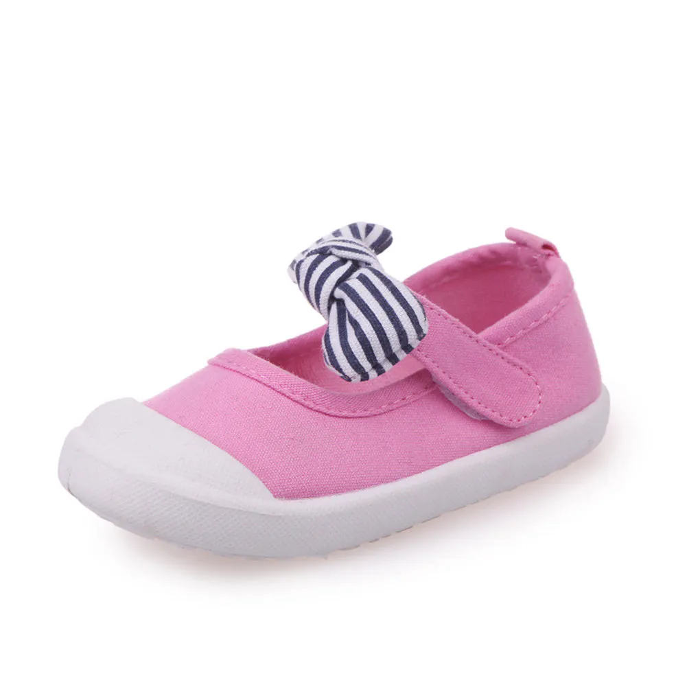 Girl's Canvas Flats Princess Bowknot Shoes(Toddler/Little Kid/Big Kid)