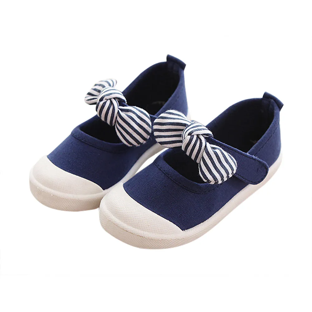Girl's Canvas Flats Princess Bowknot Shoes(Toddler/Little Kid/Big Kid)