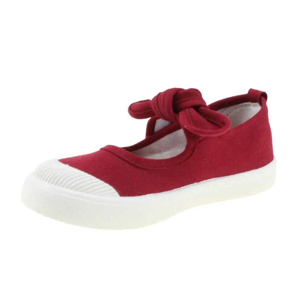 Girl's Canvas Flats Princess Bowknot Shoes(Toddler/Little Kid/Big Kid)