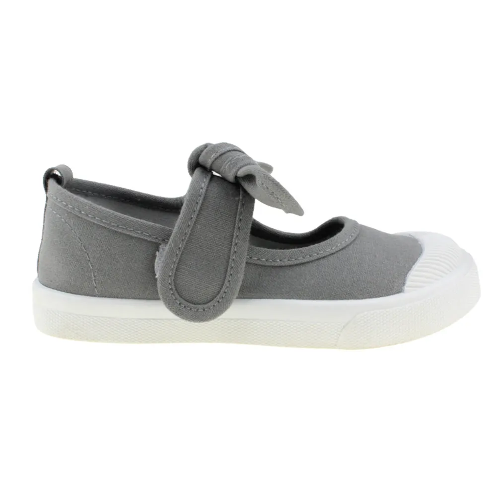 Girl's Canvas Flats Princess Bowknot Shoes(Toddler/Little Kid/Big Kid)