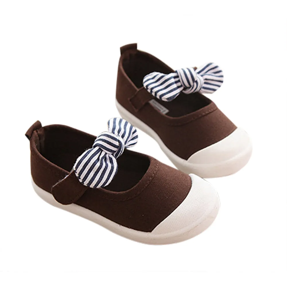 Girl's Canvas Flats Princess Bowknot Shoes(Toddler/Little Kid/Big Kid)