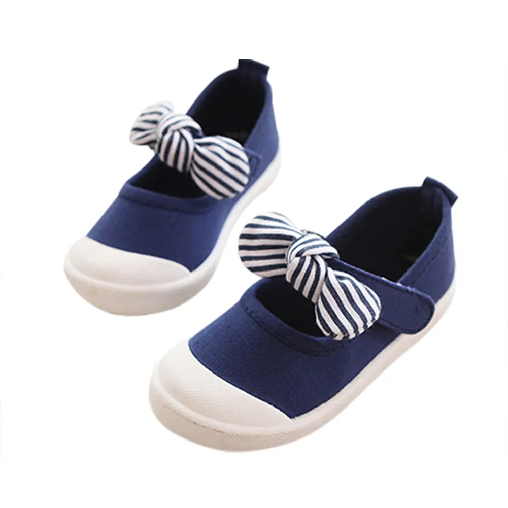 Girl's Canvas Flats Princess Bowknot Shoes(Toddler/Little Kid/Big Kid)