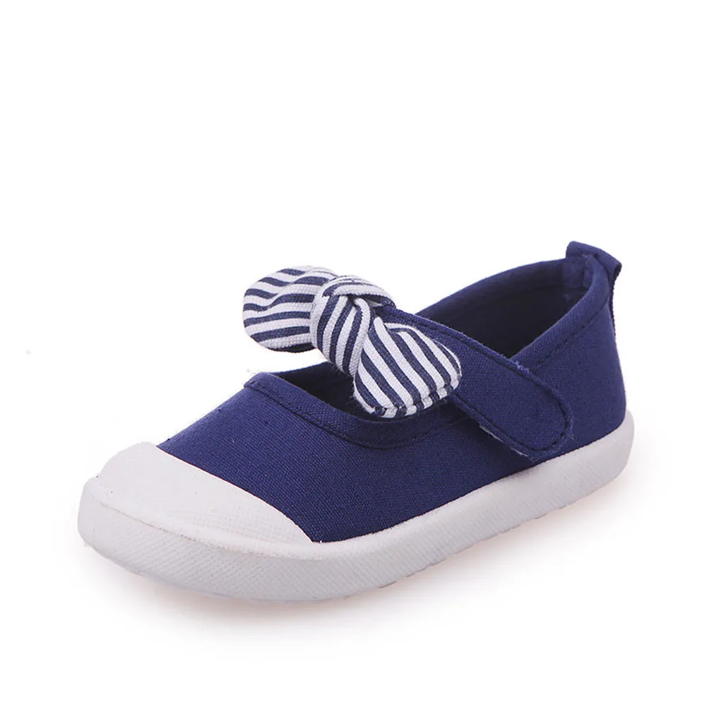 Girl's Canvas Flats Princess Bowknot Shoes(Toddler/Little Kid/Big Kid)