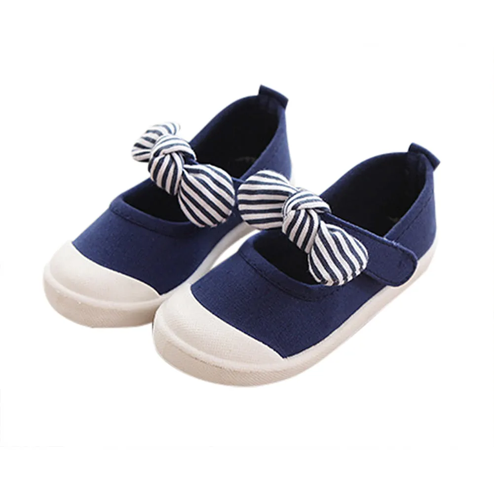 Girl's Canvas Flats Princess Bowknot Shoes(Toddler/Little Kid/Big Kid)