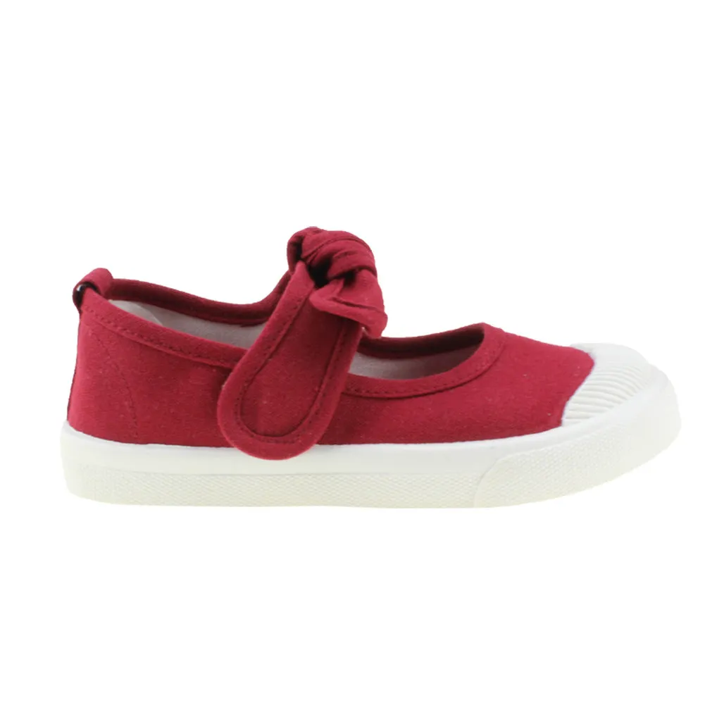 Girl's Canvas Flats Princess Bowknot Shoes(Toddler/Little Kid/Big Kid)