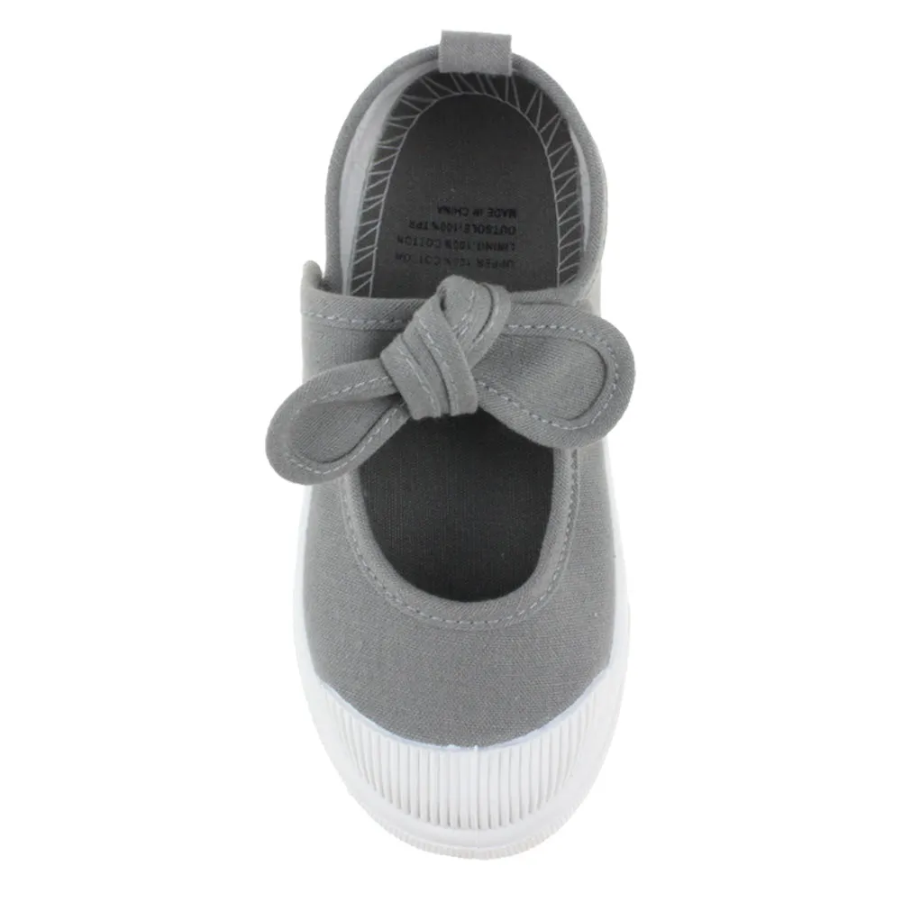 Girl's Canvas Flats Princess Bowknot Shoes(Toddler/Little Kid/Big Kid)