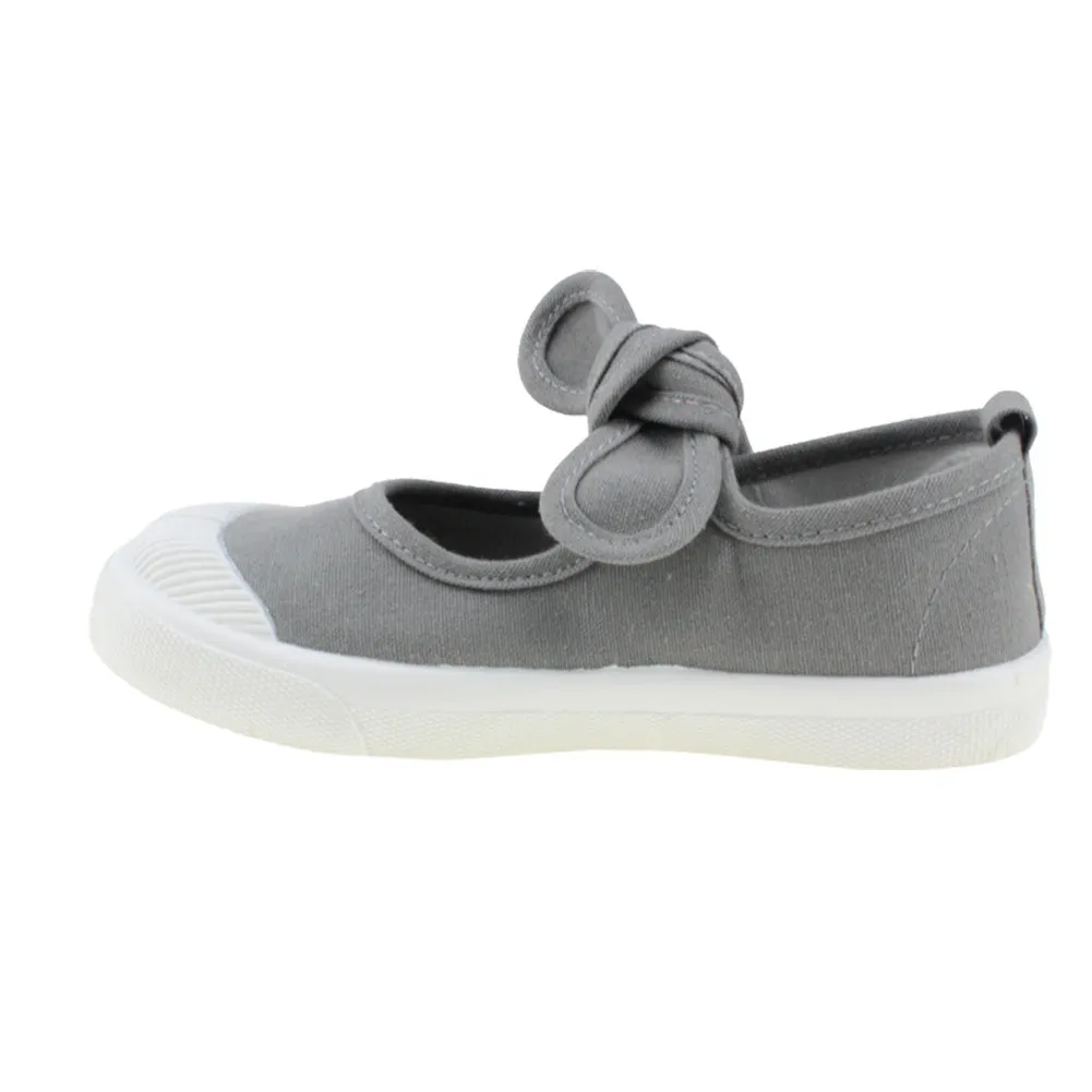 Girl's Canvas Flats Princess Bowknot Shoes(Toddler/Little Kid/Big Kid)