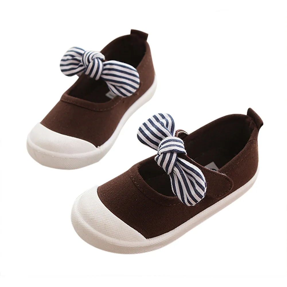 Girl's Canvas Flats Princess Bowknot Shoes(Toddler/Little Kid/Big Kid)