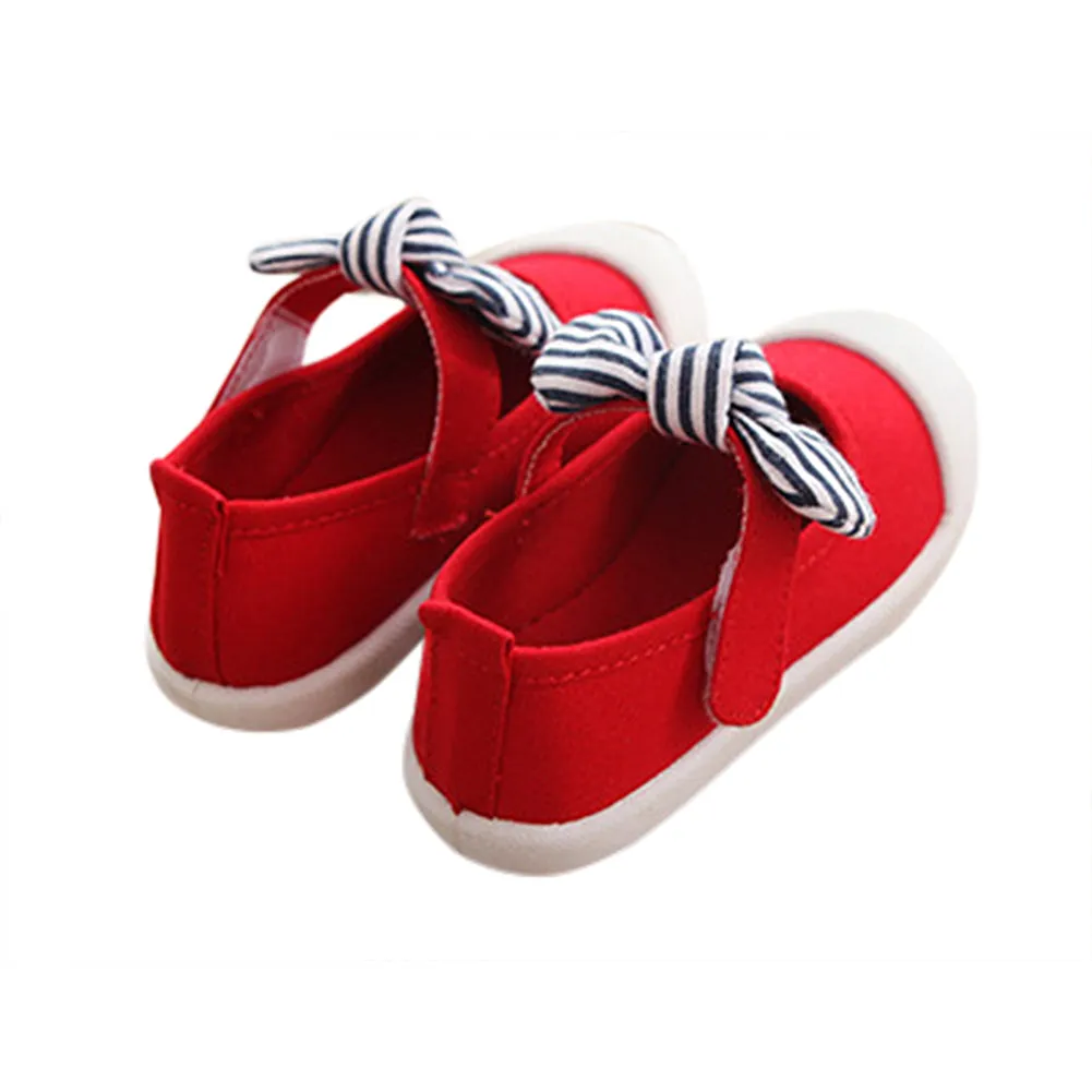 Girl's Canvas Flats Princess Bowknot Shoes(Toddler/Little Kid/Big Kid)