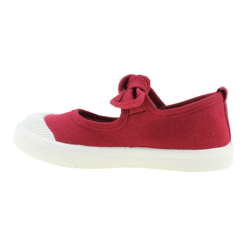 Girl's Canvas Flats Princess Bowknot Shoes(Toddler/Little Kid/Big Kid)