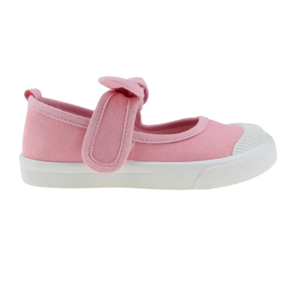 Girl's Canvas Flats Princess Bowknot Shoes(Toddler/Little Kid/Big Kid)