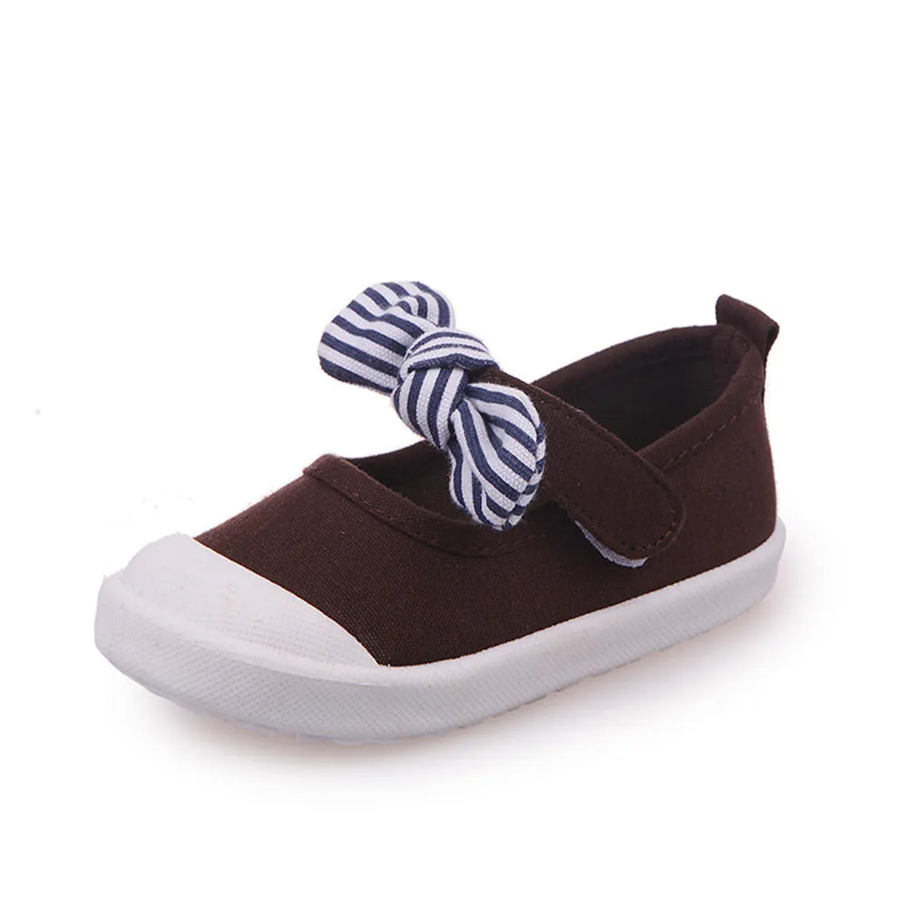 Girl's Canvas Flats Princess Bowknot Shoes(Toddler/Little Kid/Big Kid)