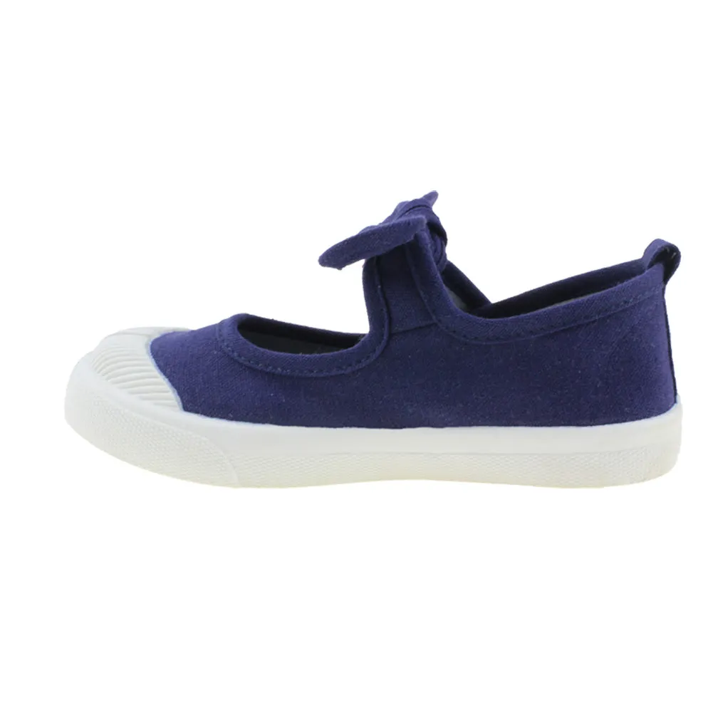 Girl's Canvas Flats Princess Bowknot Shoes(Toddler/Little Kid/Big Kid)