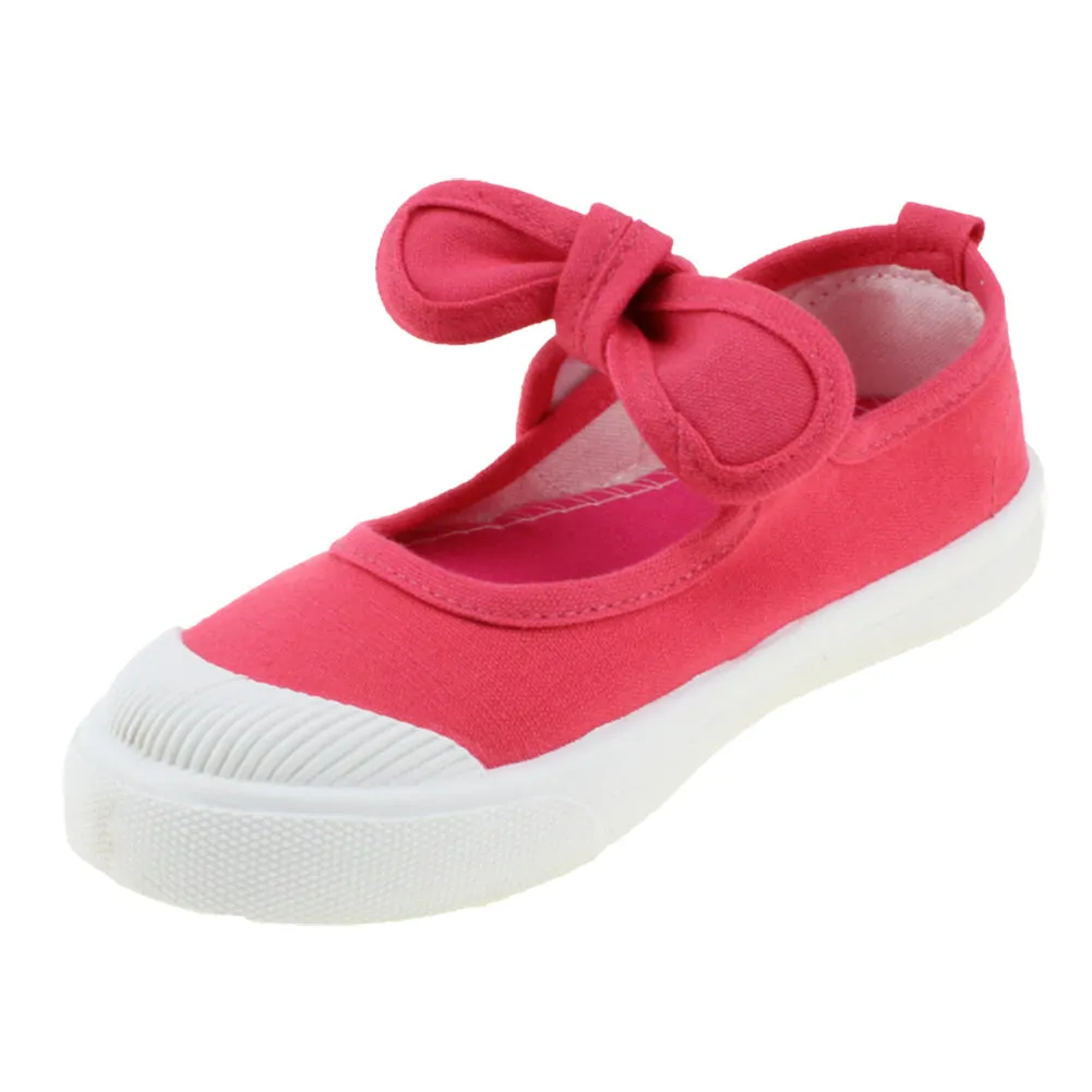 Girl's Canvas Flats Princess Bowknot Shoes(Toddler/Little Kid/Big Kid)