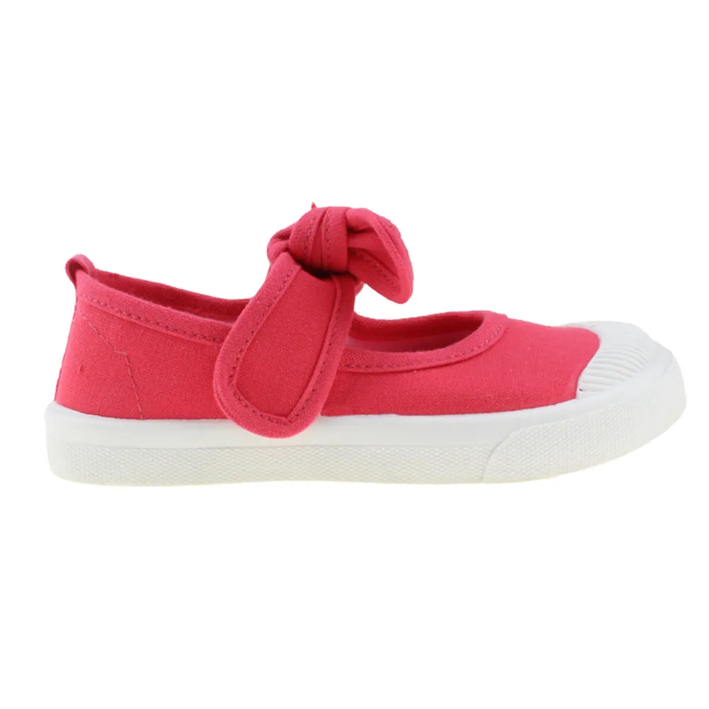 Girl's Canvas Flats Princess Bowknot Shoes(Toddler/Little Kid/Big Kid)