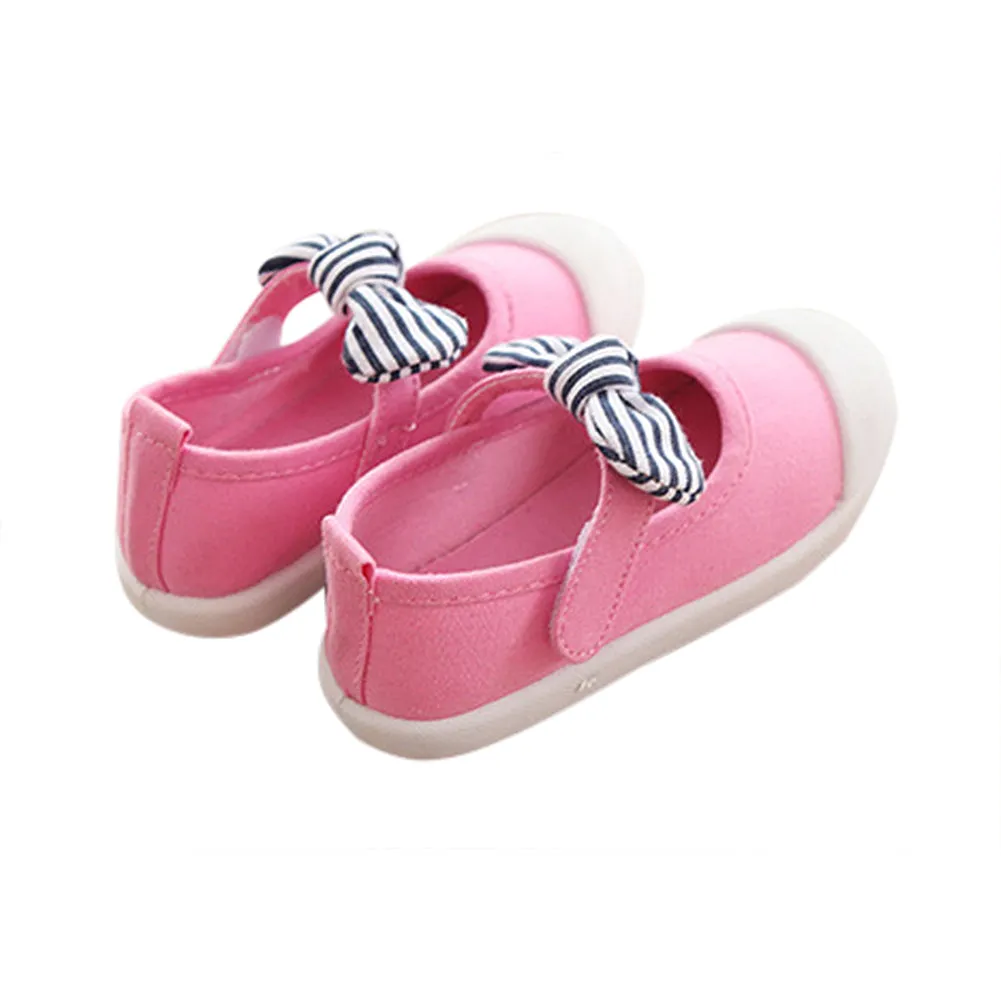 Girl's Canvas Flats Princess Bowknot Shoes(Toddler/Little Kid/Big Kid)