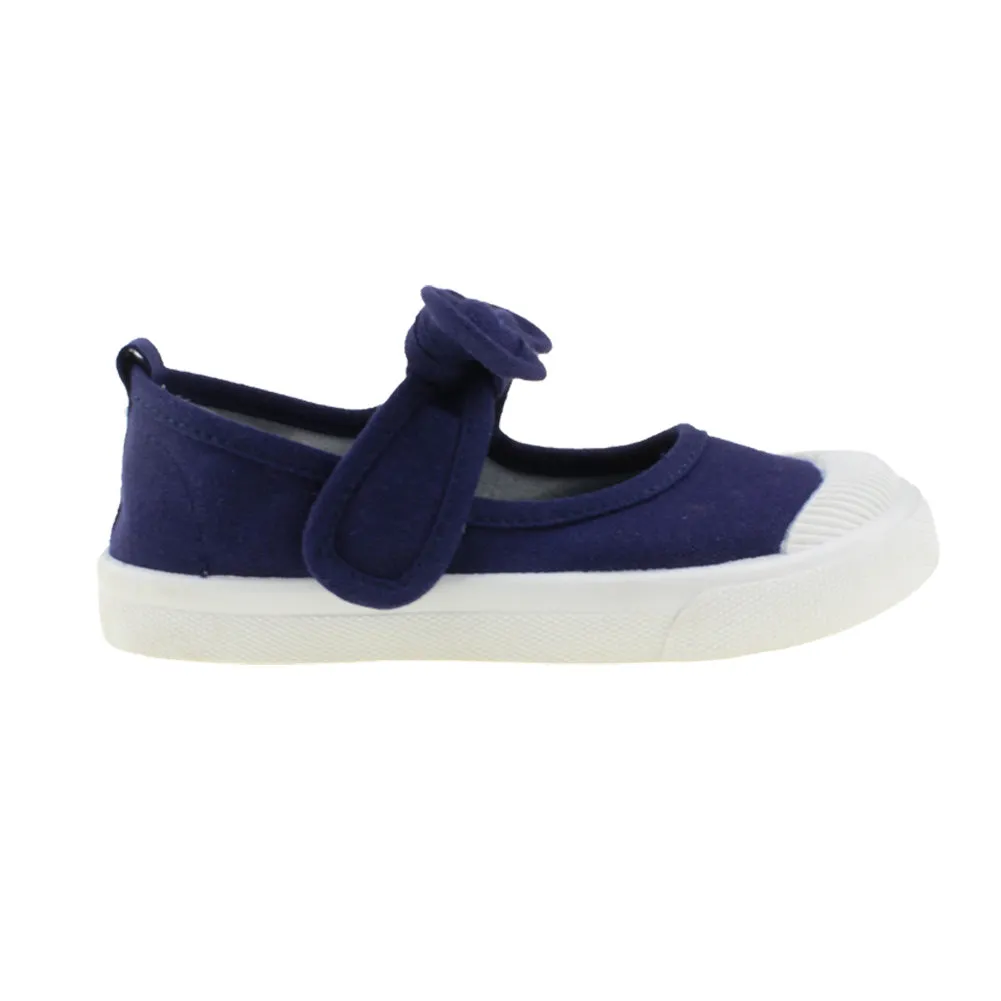 Girl's Canvas Flats Princess Bowknot Shoes(Toddler/Little Kid/Big Kid)