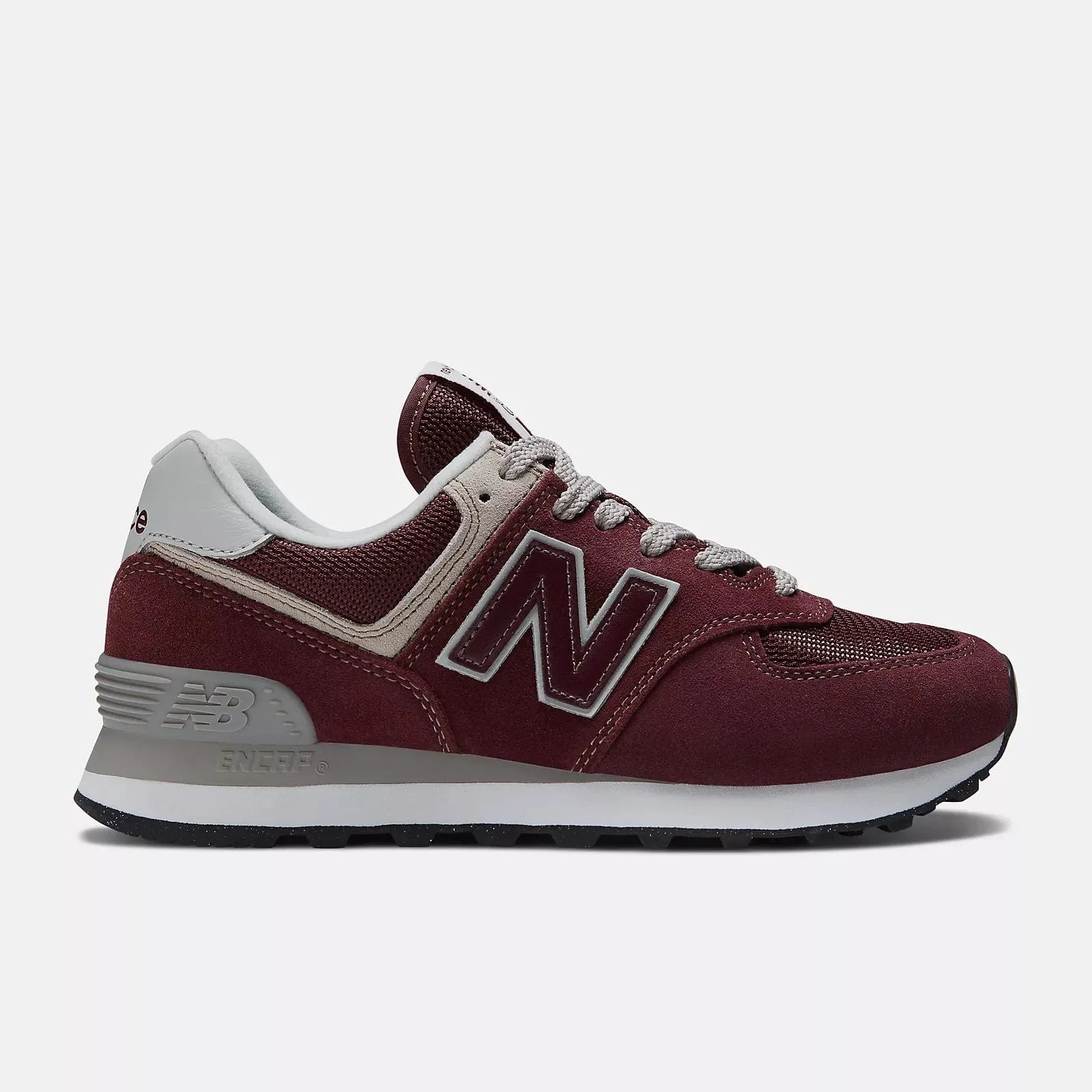 New Balance Women's 574 Classic Sneakers- Burgundy/White