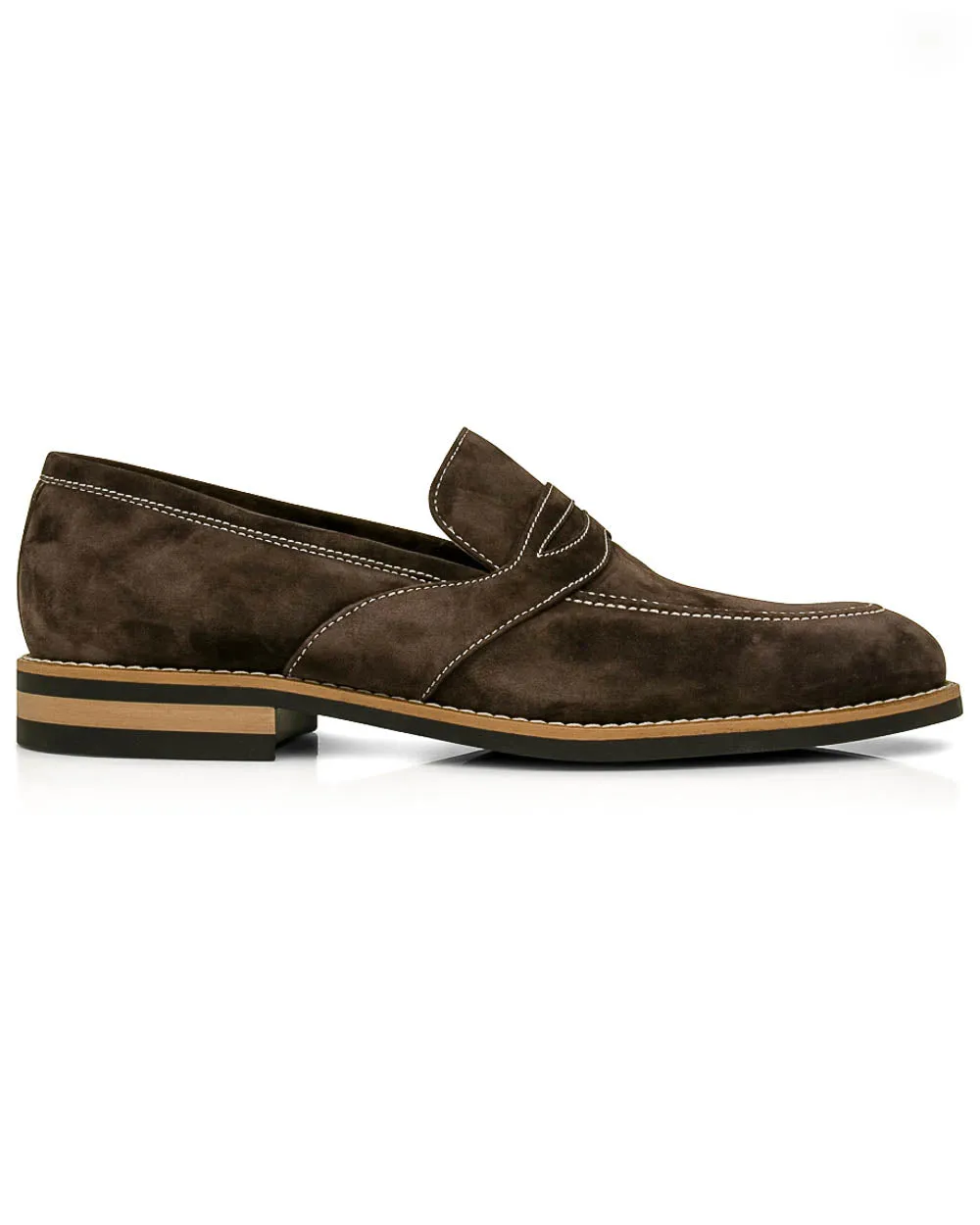 Taupe Monaco Suede Penny Loafer