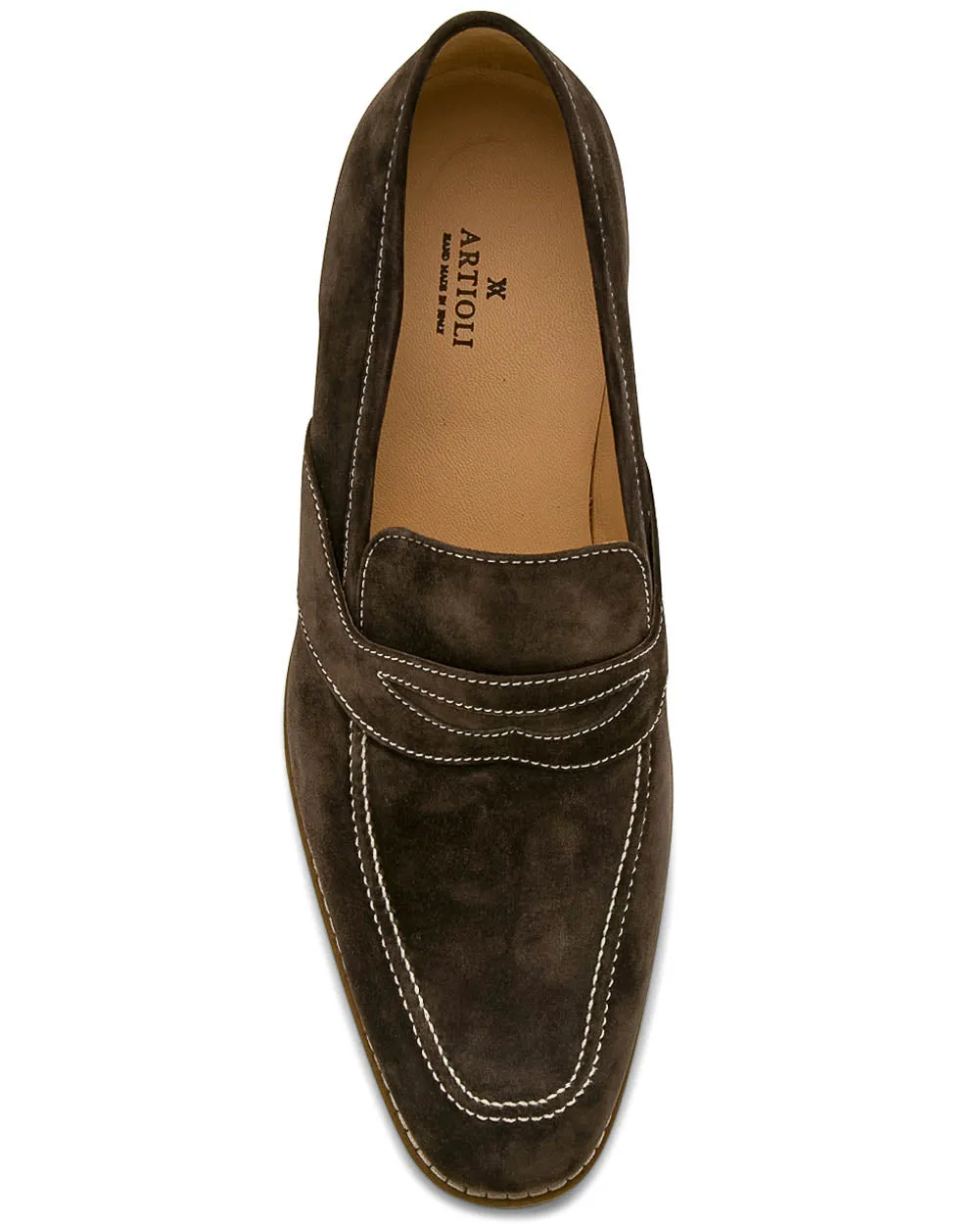 Taupe Monaco Suede Penny Loafer