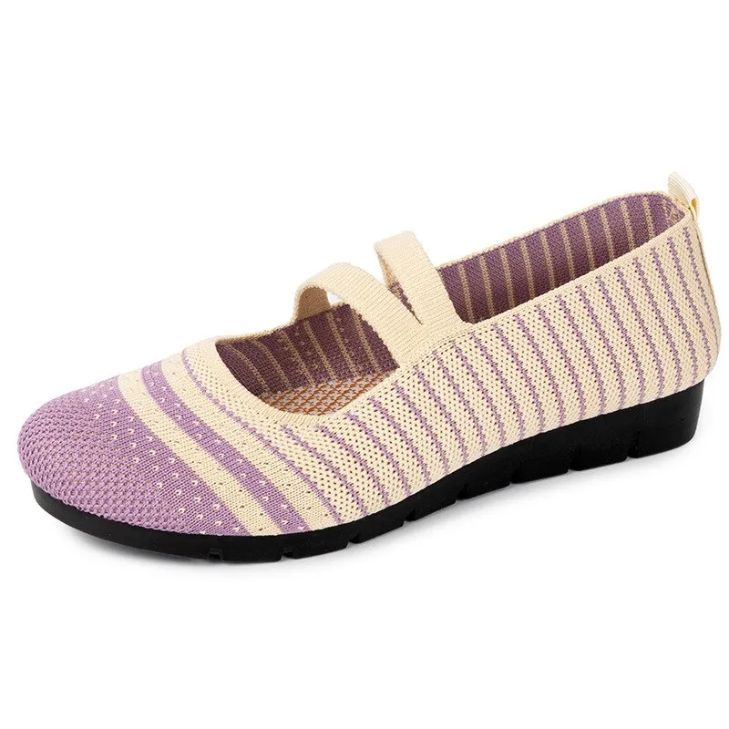 Vanccy Weaving Breathable Loafers  Comfortable Walking Casual Flats Shoes WF12