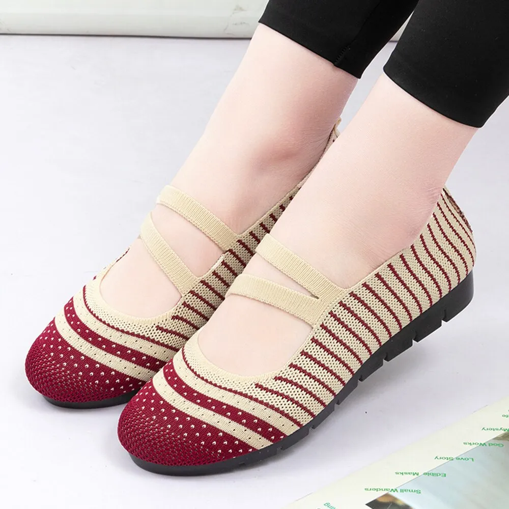 Vanccy Weaving Breathable Loafers  Comfortable Walking Casual Flats Shoes WF12
