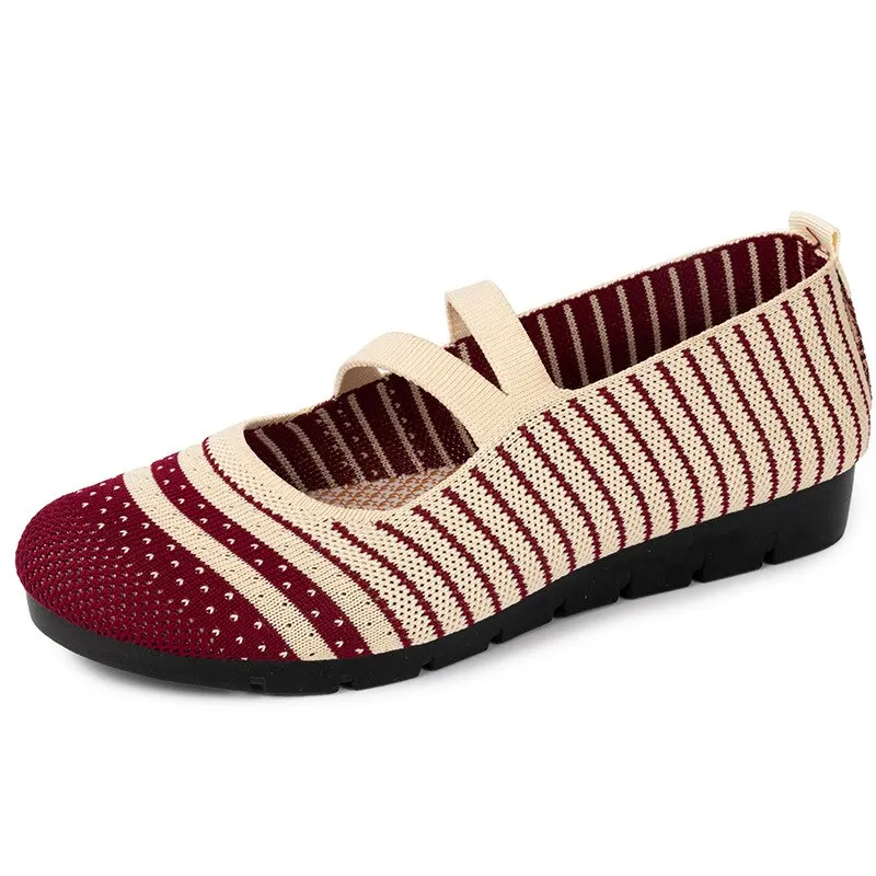 Vanccy Weaving Breathable Loafers  Comfortable Walking Casual Flats Shoes WF12
