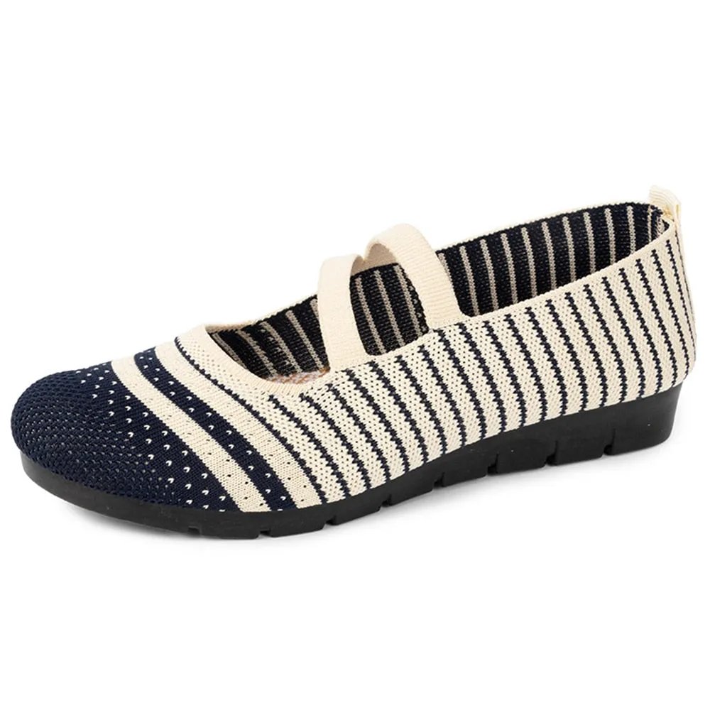 Vanccy Weaving Breathable Loafers  Comfortable Walking Casual Flats Shoes WF12