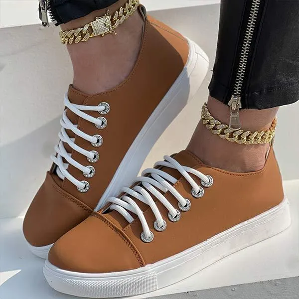 Women's Low-Cut Flat Casual Canvas Shoes 17469427C