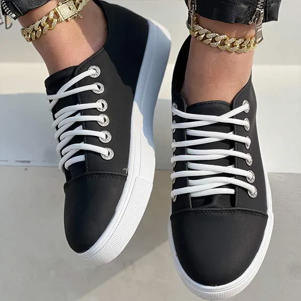 Women's Low-Cut Flat Casual Canvas Shoes 17469427C