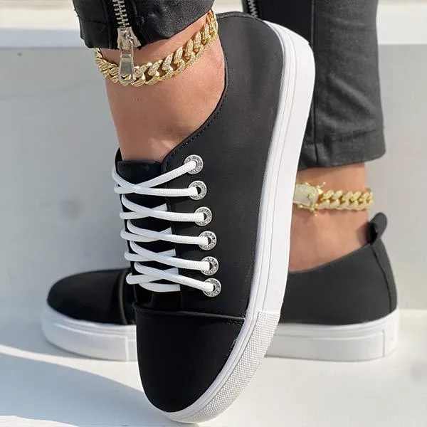 Women's Low-Cut Flat Casual Canvas Shoes 17469427C