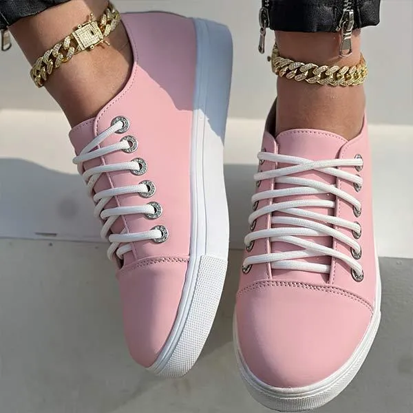 Women's Low-Cut Flat Casual Canvas Shoes 17469427C