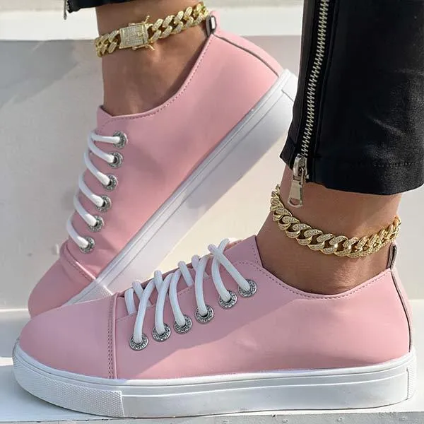 Women's Low-Cut Flat Casual Canvas Shoes 17469427C
