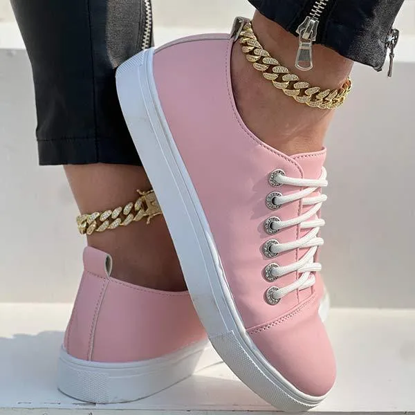 Women's Low-Cut Flat Casual Canvas Shoes 17469427C